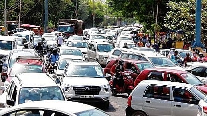 Administrative Officials And Police Personnel Inspect Traffic Congestion In Pansemal
